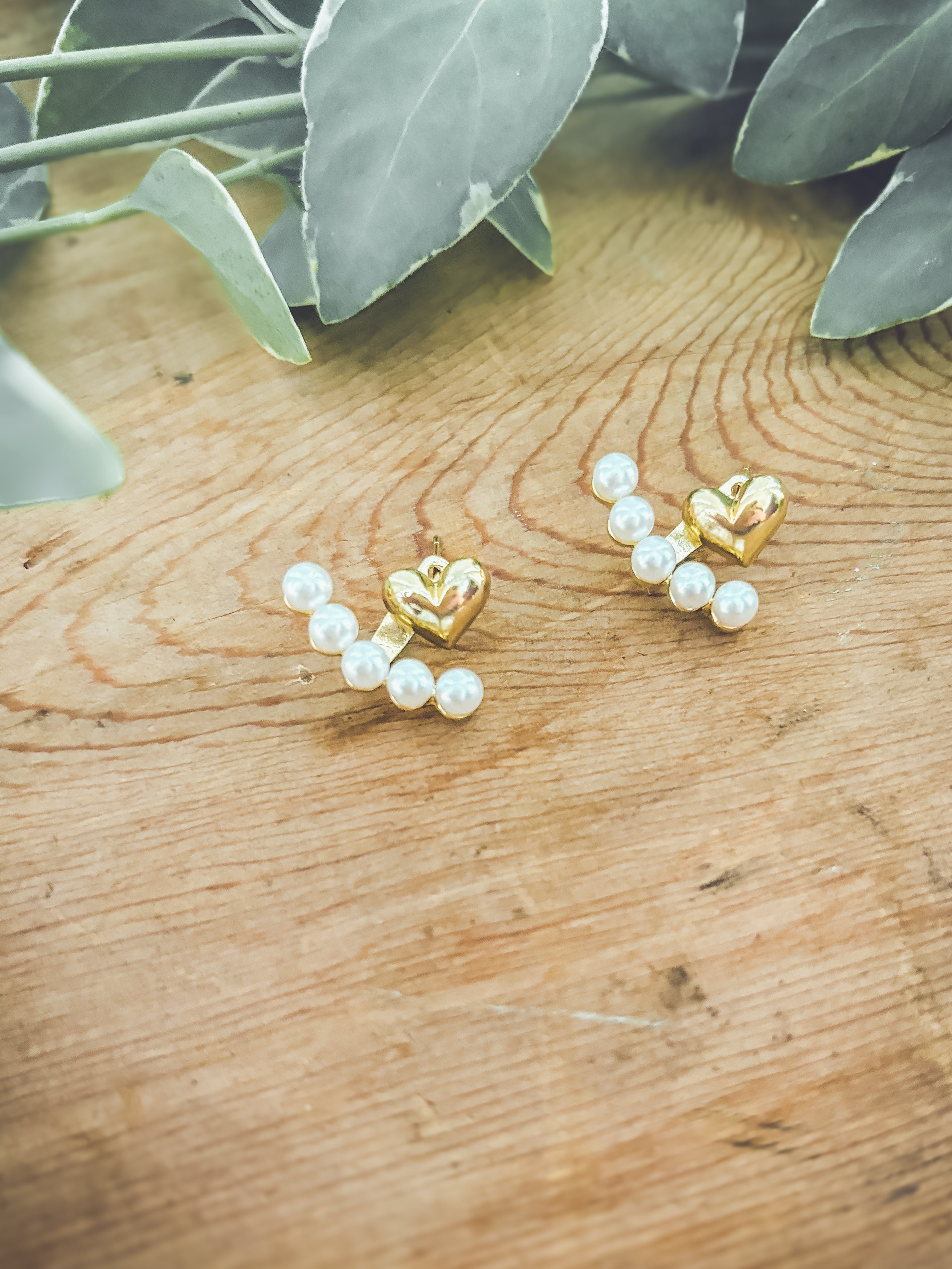 Sweetheart Pearl Jacket Earrings