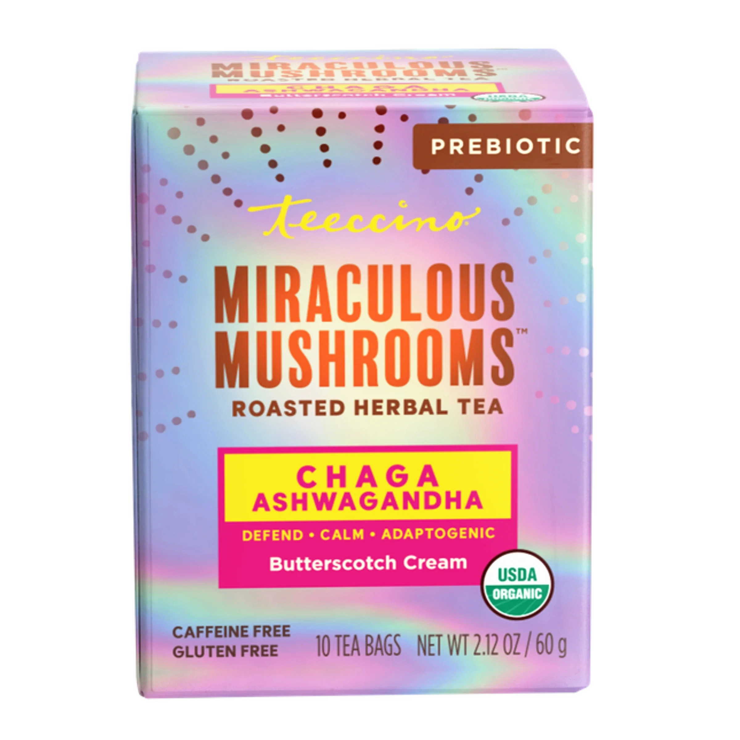 Chaga Ashwagandha Butterscotch Cream Mushroom Herbal Tea