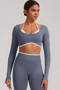 The Elevate New Long Sleeve Crop top Leggings 2-Piece Set