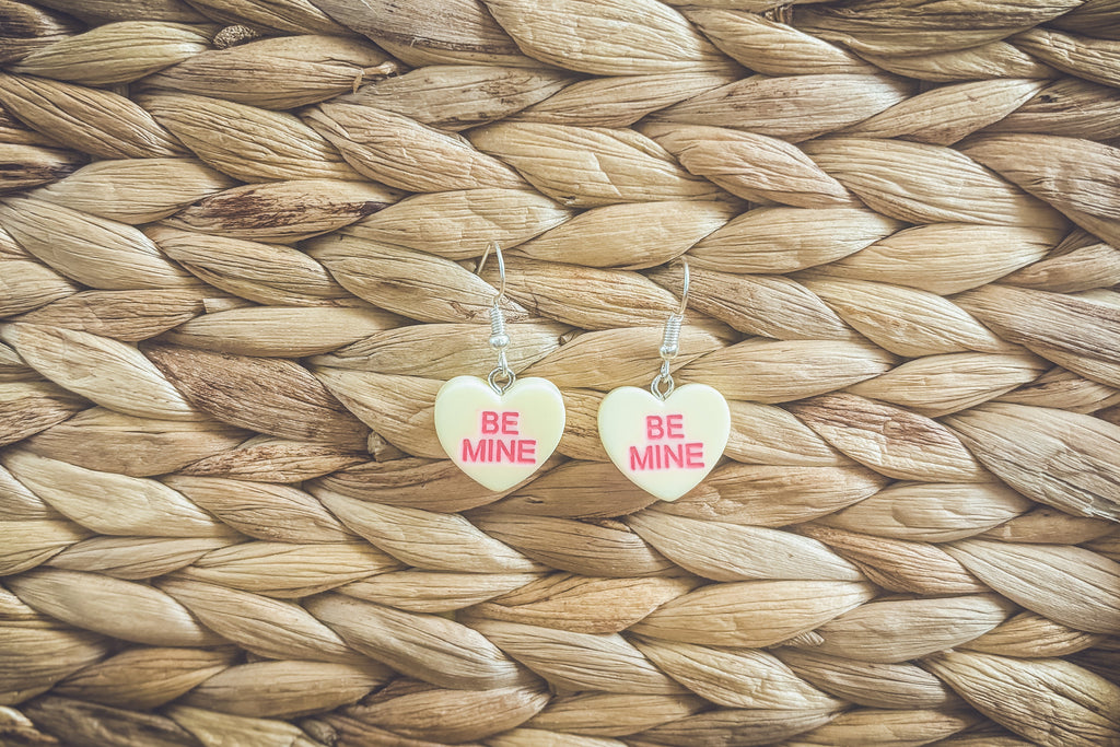 Beautiful Candy Heart Valentines Earrings