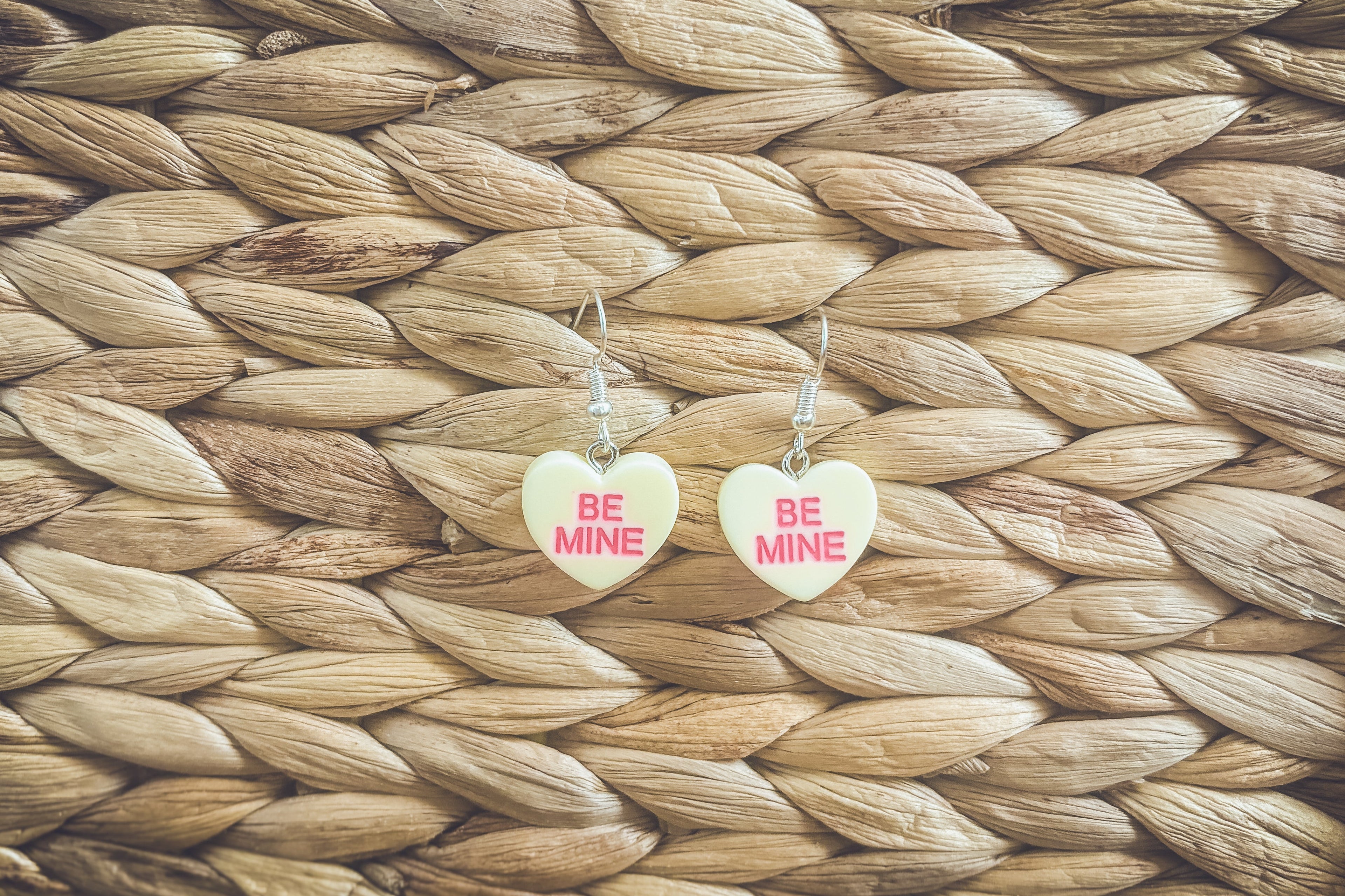 Beautiful Candy Heart Valentines Earrings