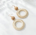 Beautiful Raffia Hoop Earrings