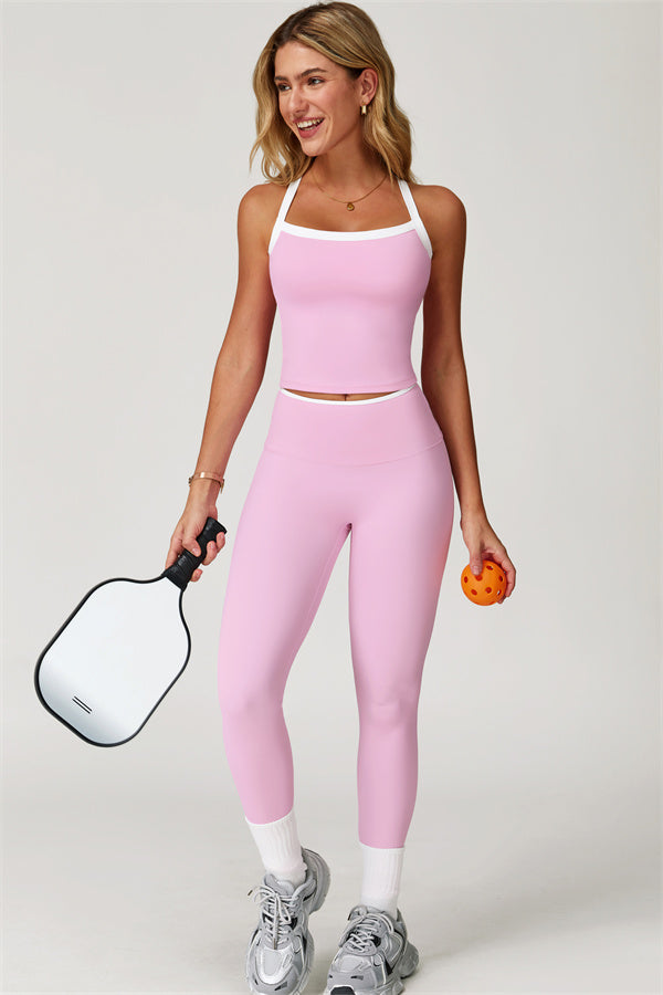 The Quest Cross Back Crop Top Leggings 2-Piece Set