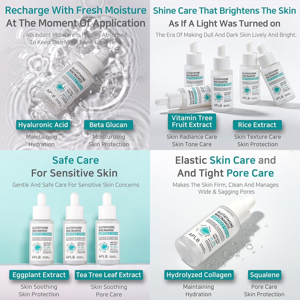 aplb - glutathione niacinamide ampoule serum use daily PLB Glutathione Niacinamide Ampoule Serum