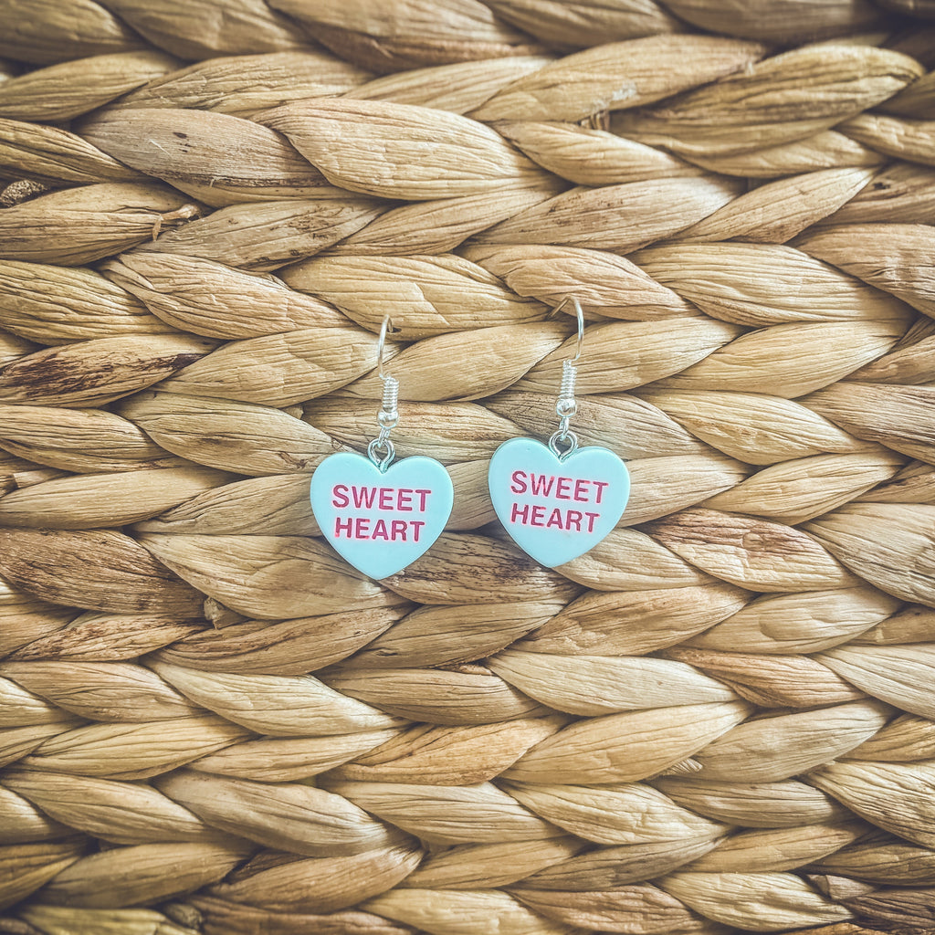 Beautiful Candy Heart Valentines Earrings