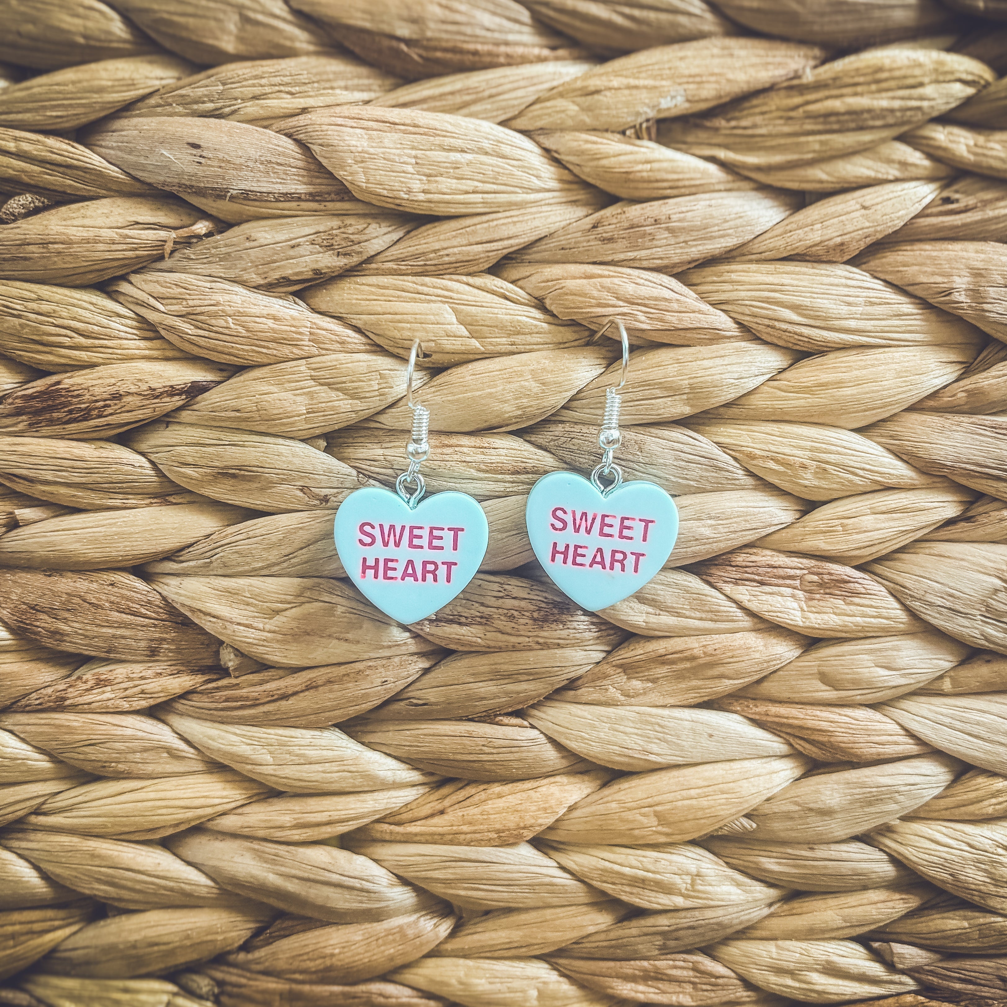 Beautiful Candy Heart Valentines Earrings
