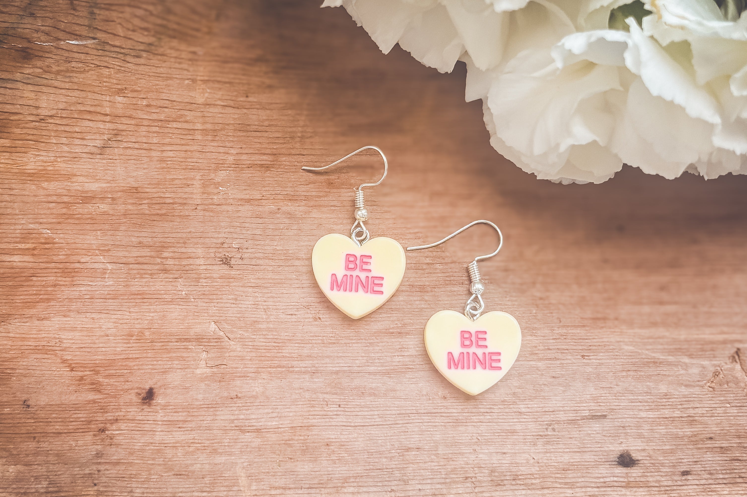 Beautiful Candy Heart Valentines Earrings