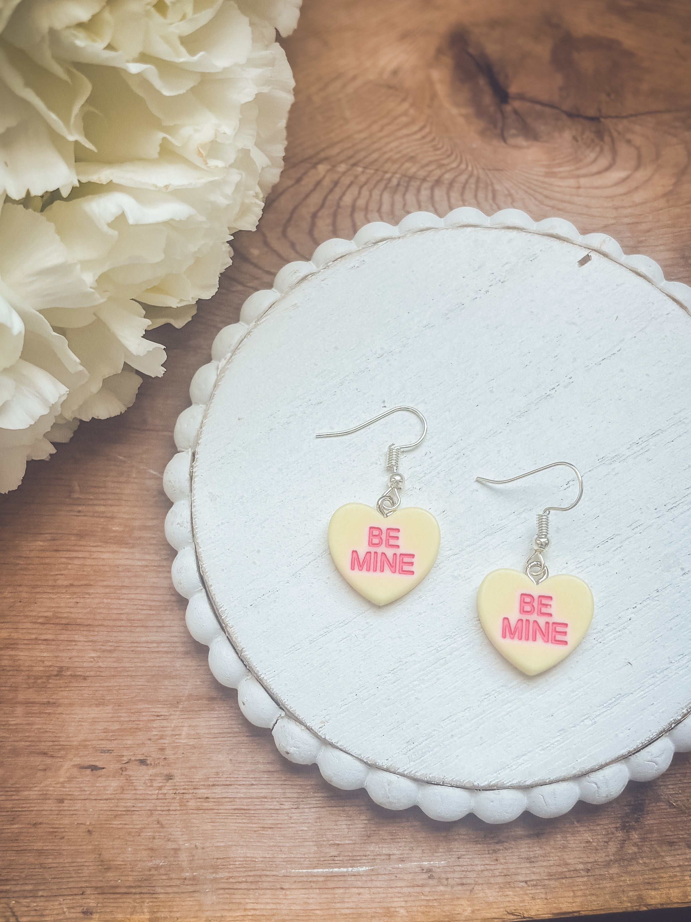 Beautiful Candy Heart Valentines Earrings