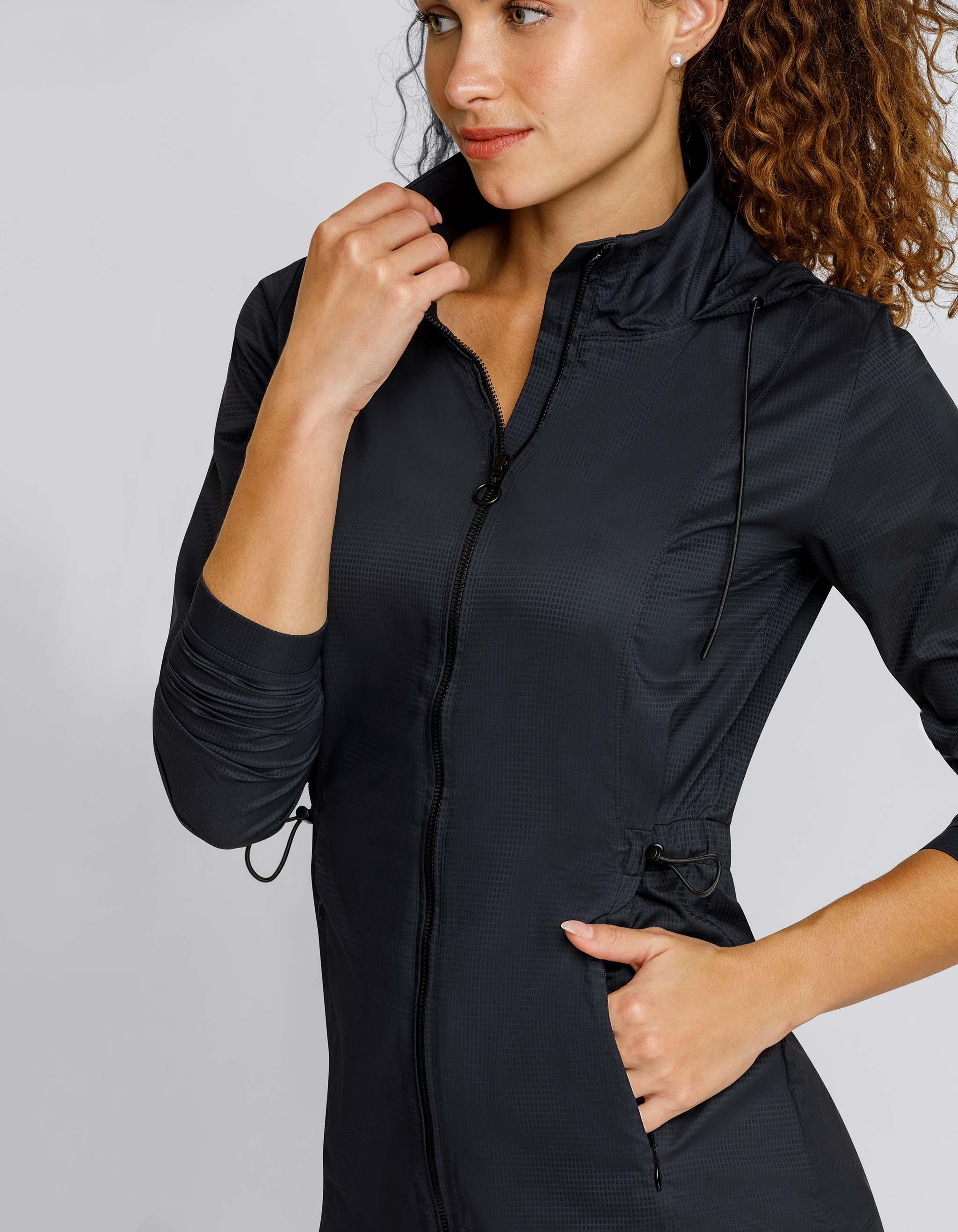 NOLA JACKET WITH HOOD - ONYX BLACK