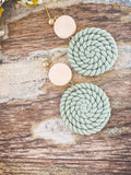 Beautiful Green Clay Earrings