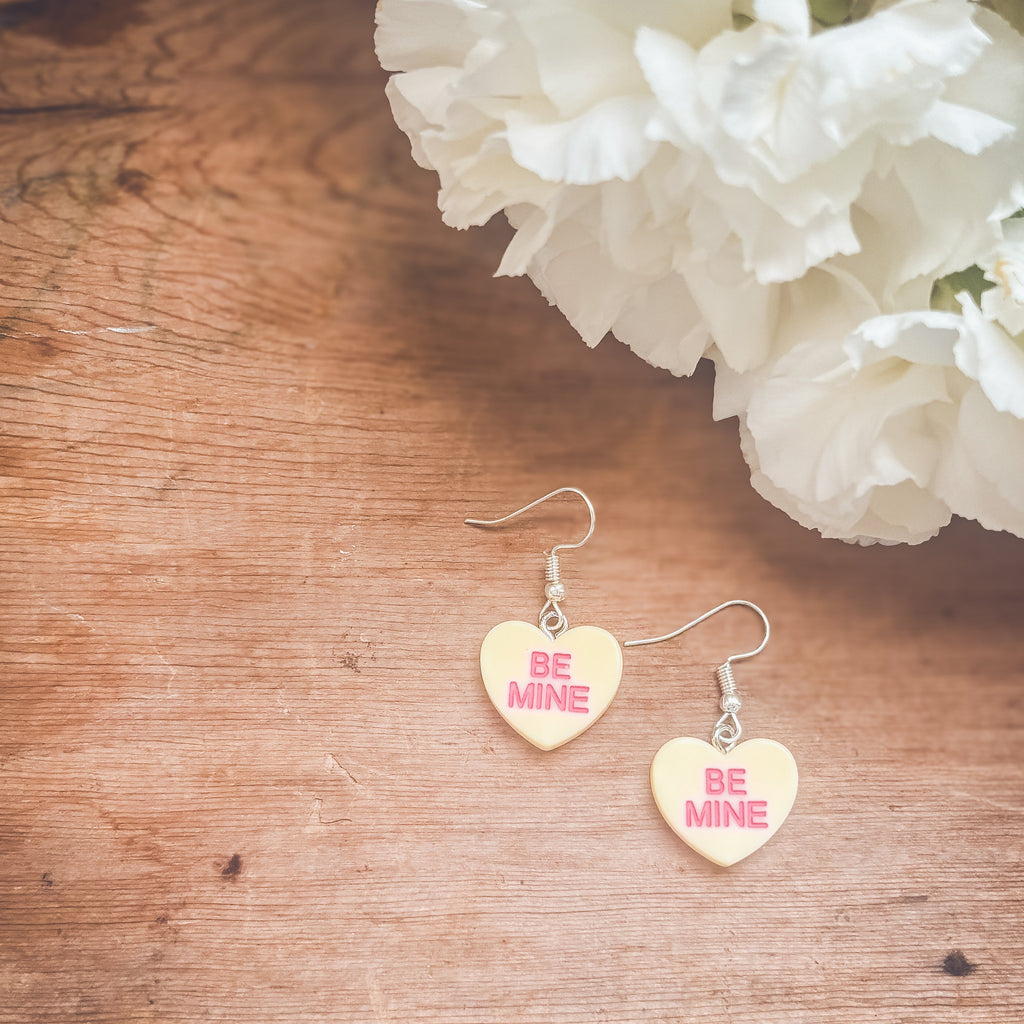 Beautiful Candy Heart Valentines Earrings