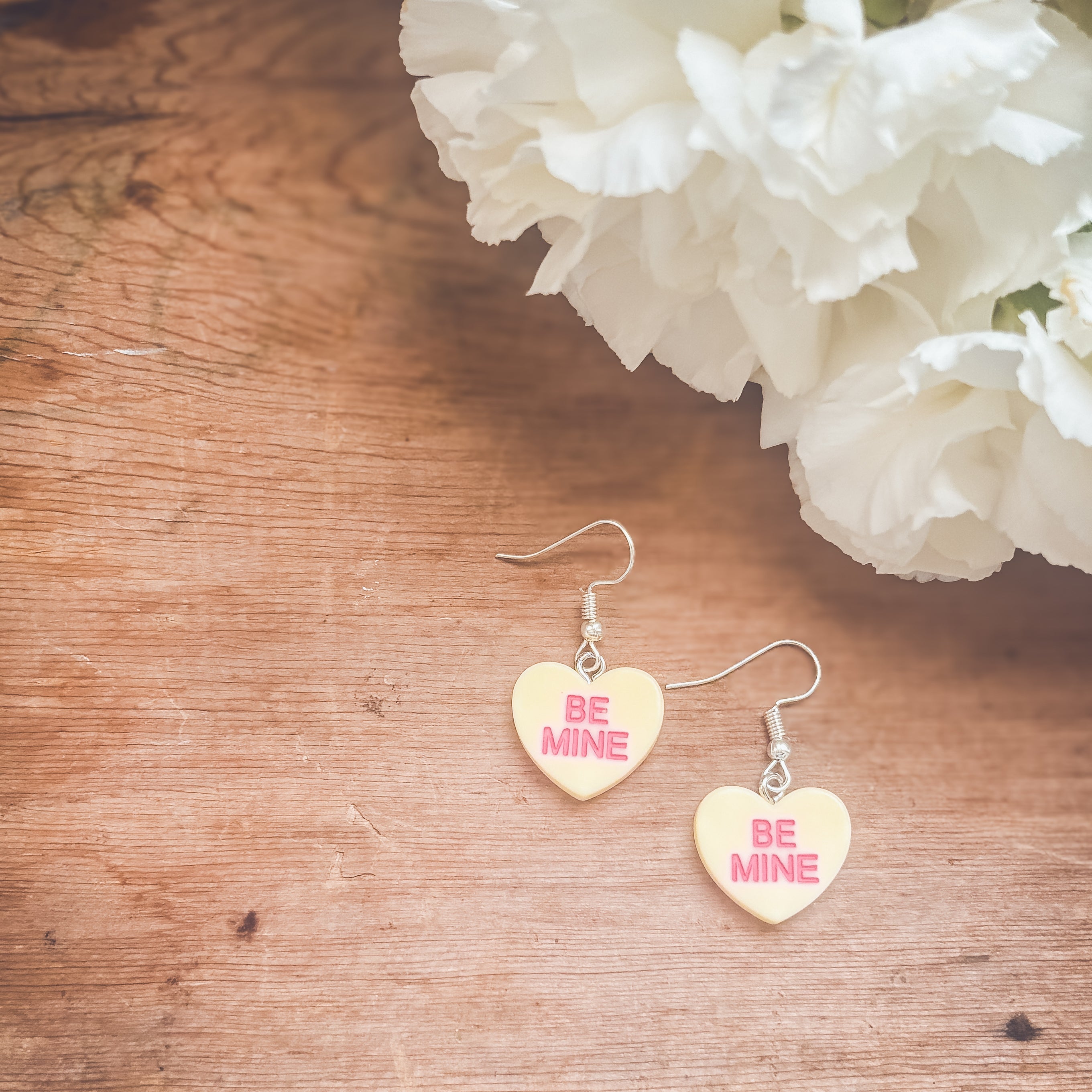 Beautiful Candy Heart Valentines Earrings