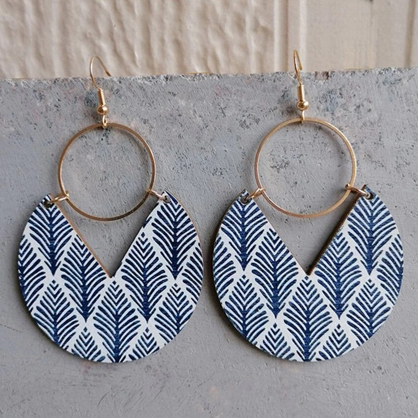 Indigo Fern Earrings