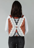 Rust, Cream & Gray Aztec Backpack