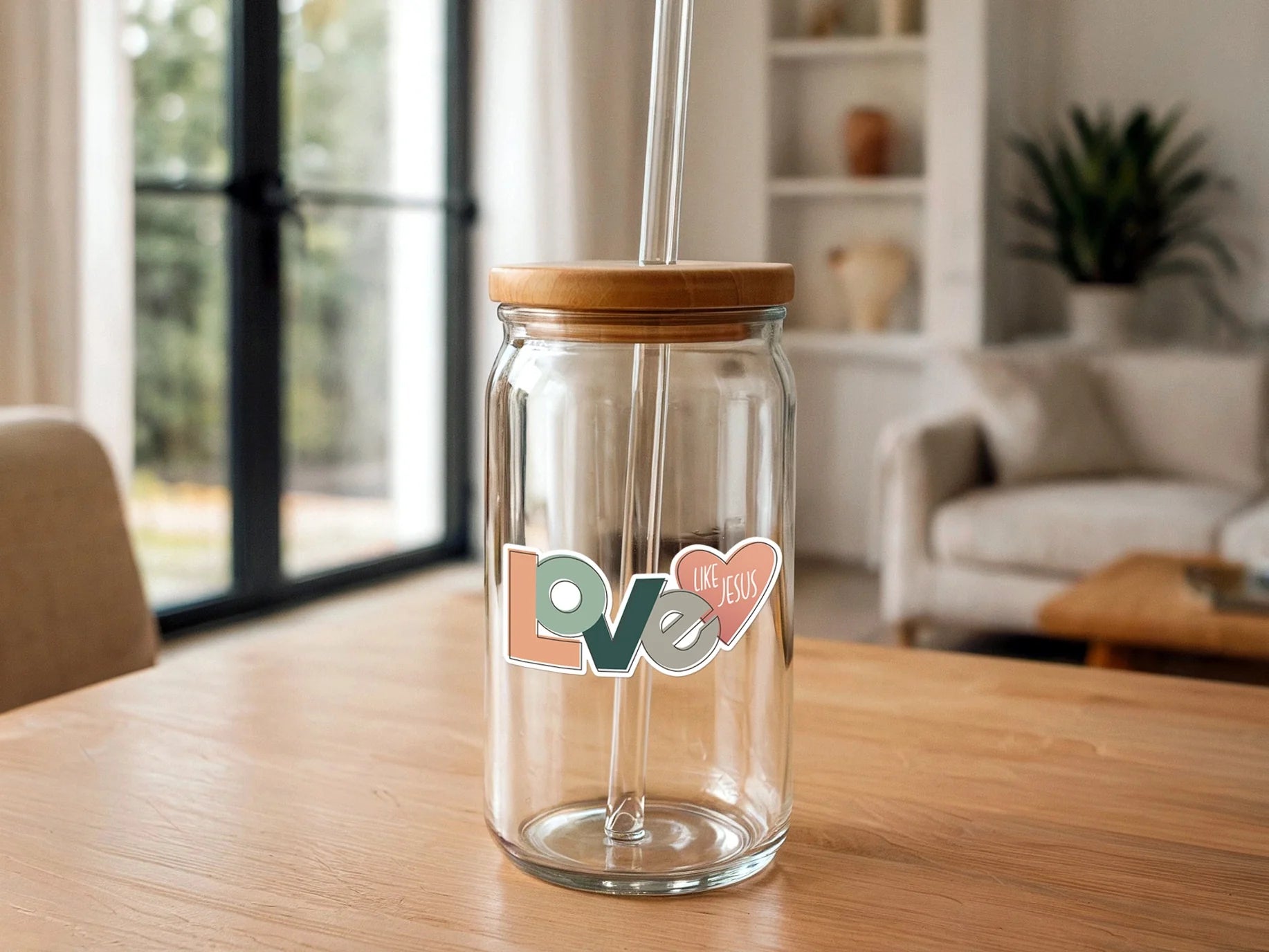 Love Like Jesus | Waterproof Vinyl Christian Sticker | Retro