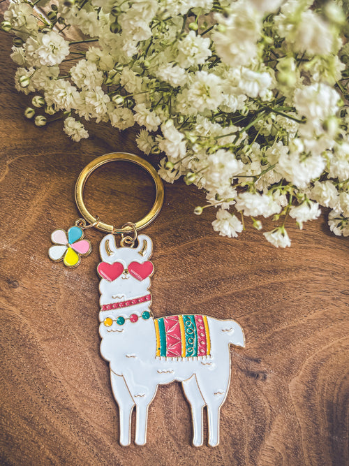 Adorable Colorful Llama Key Chain