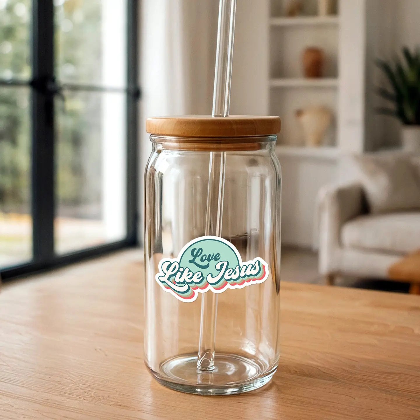 Love Like Jesus | Waterproof Vinyl Christian Sticker | Retro