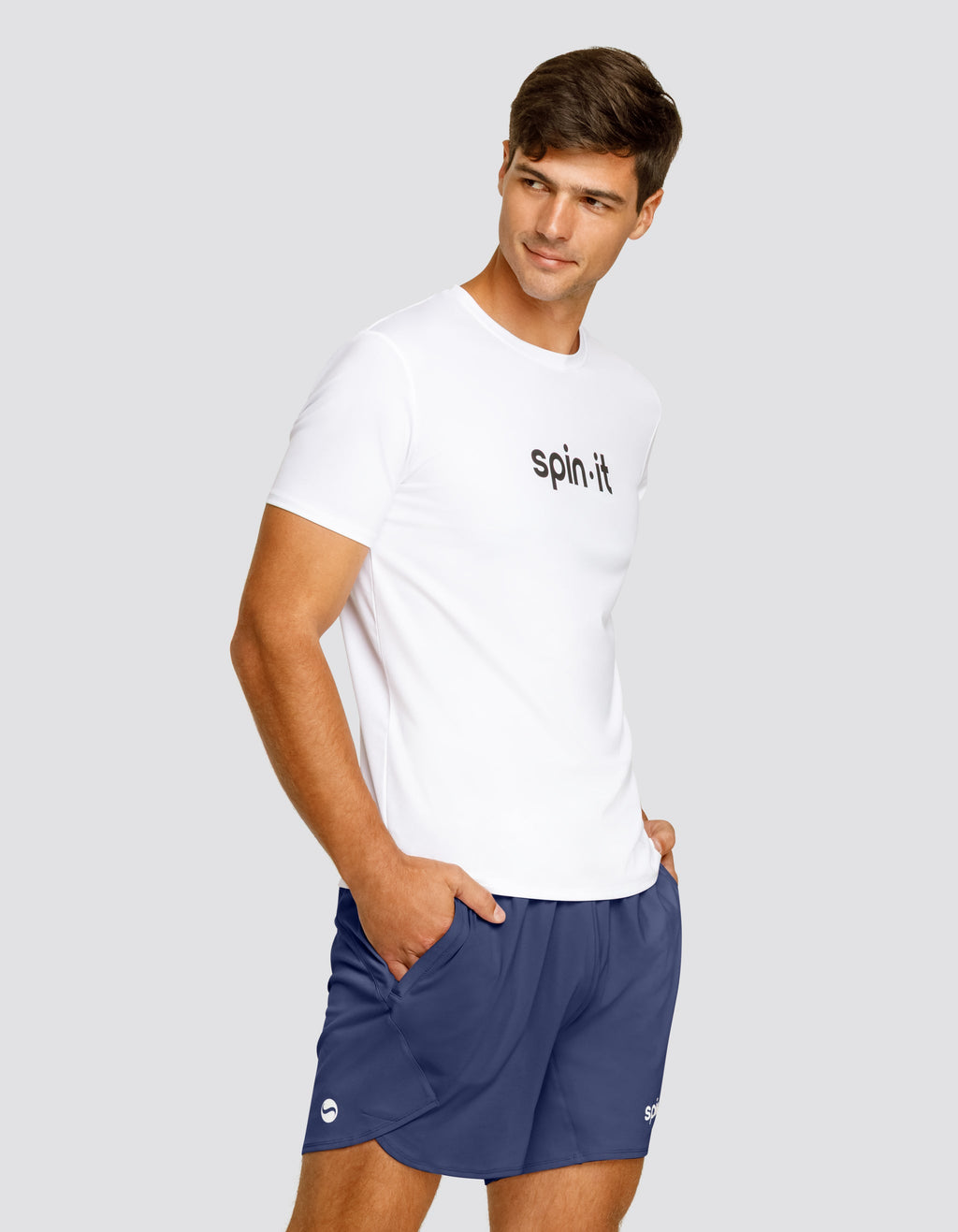 BEN SHORT SLEEVE TOP - CHALK WHITE