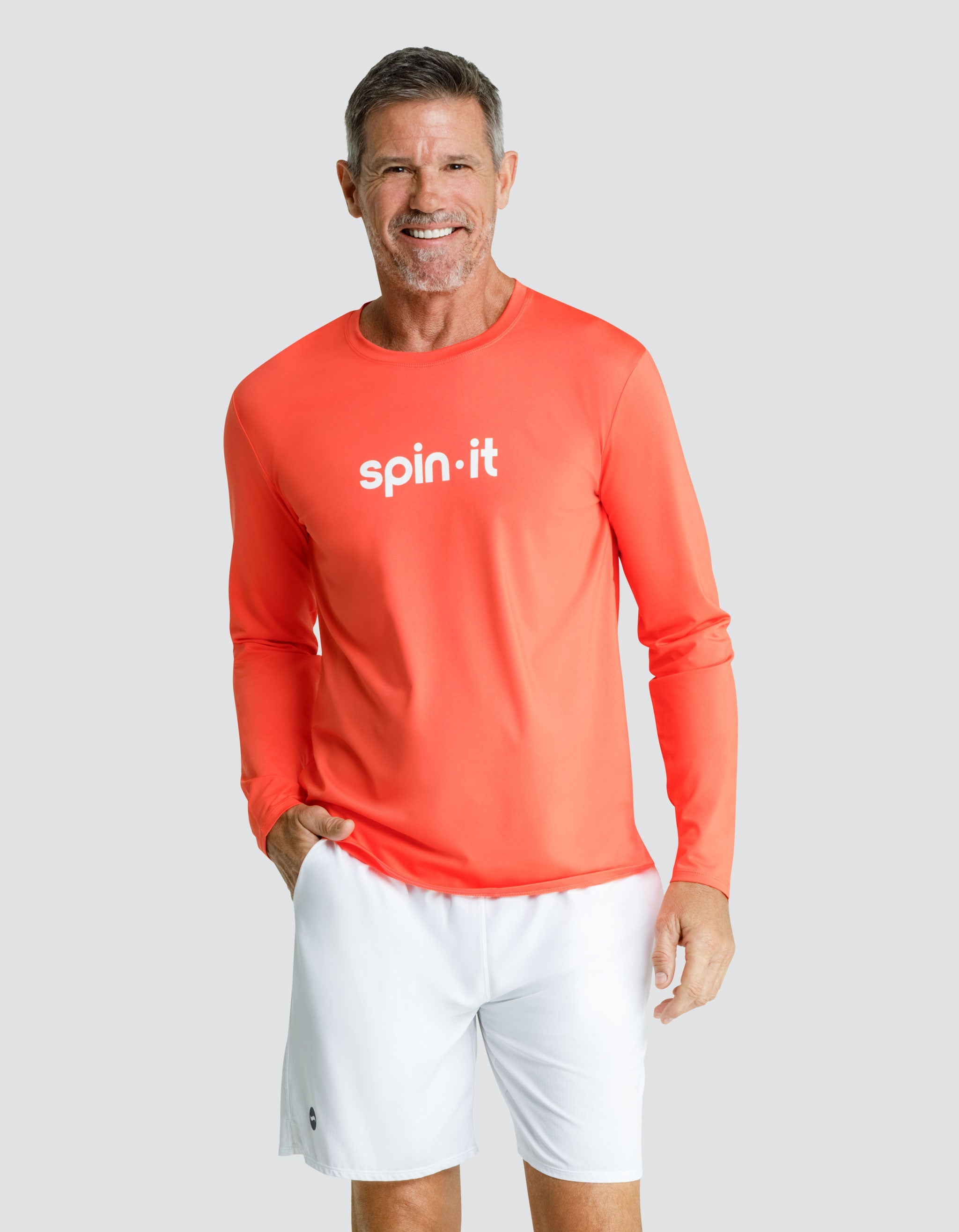 HENRY LONG SLEEVE TOP - HOT CORAL