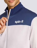 EURO MOCK NECK ZIP FRONT JACKET - MISTY LILAC