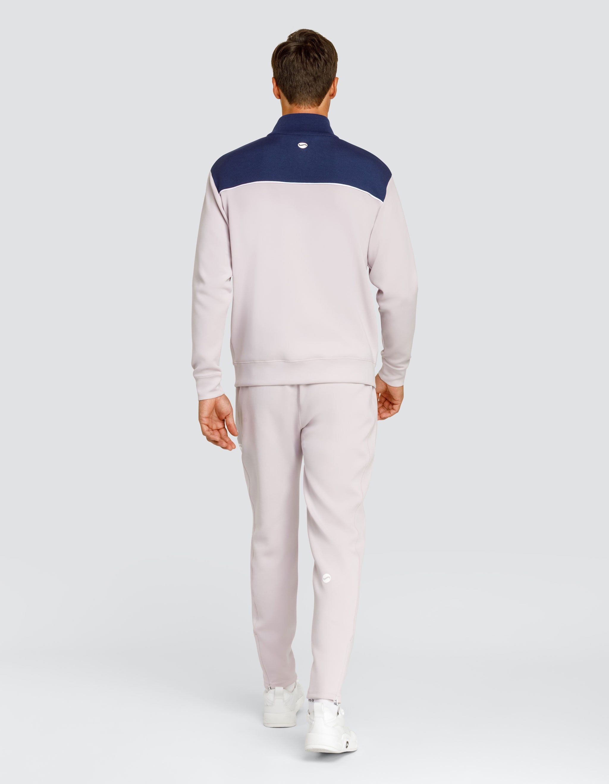 EURO MOCK NECK ZIP FRONT JACKET - MISTY LILAC