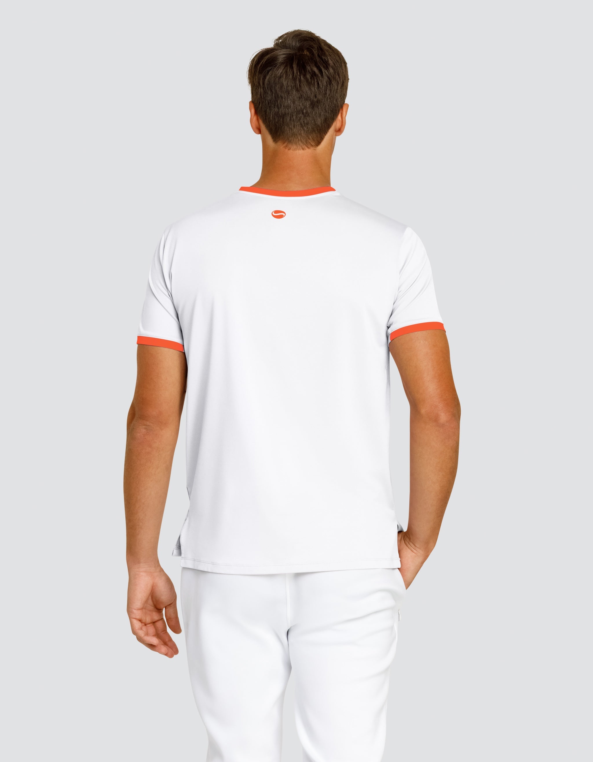 RONALDO SHORT SLEEVE TOP - CHALK WHITE LOGO