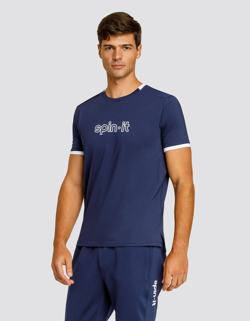 RONALDO SHORT SLEEVE TOP - NAVY BLUE