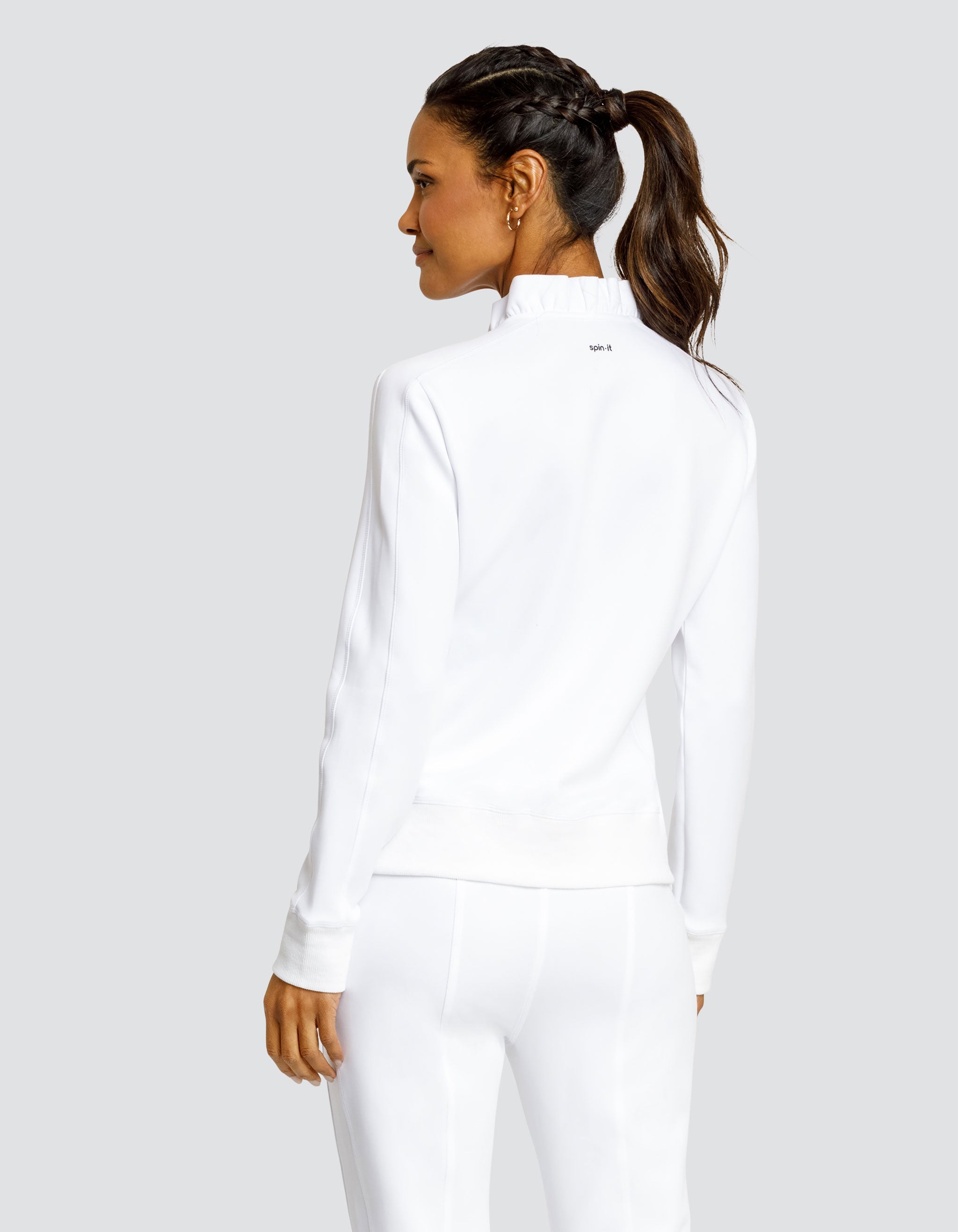 POPPI ZIP FRONT JACKET - CHALK WHITE