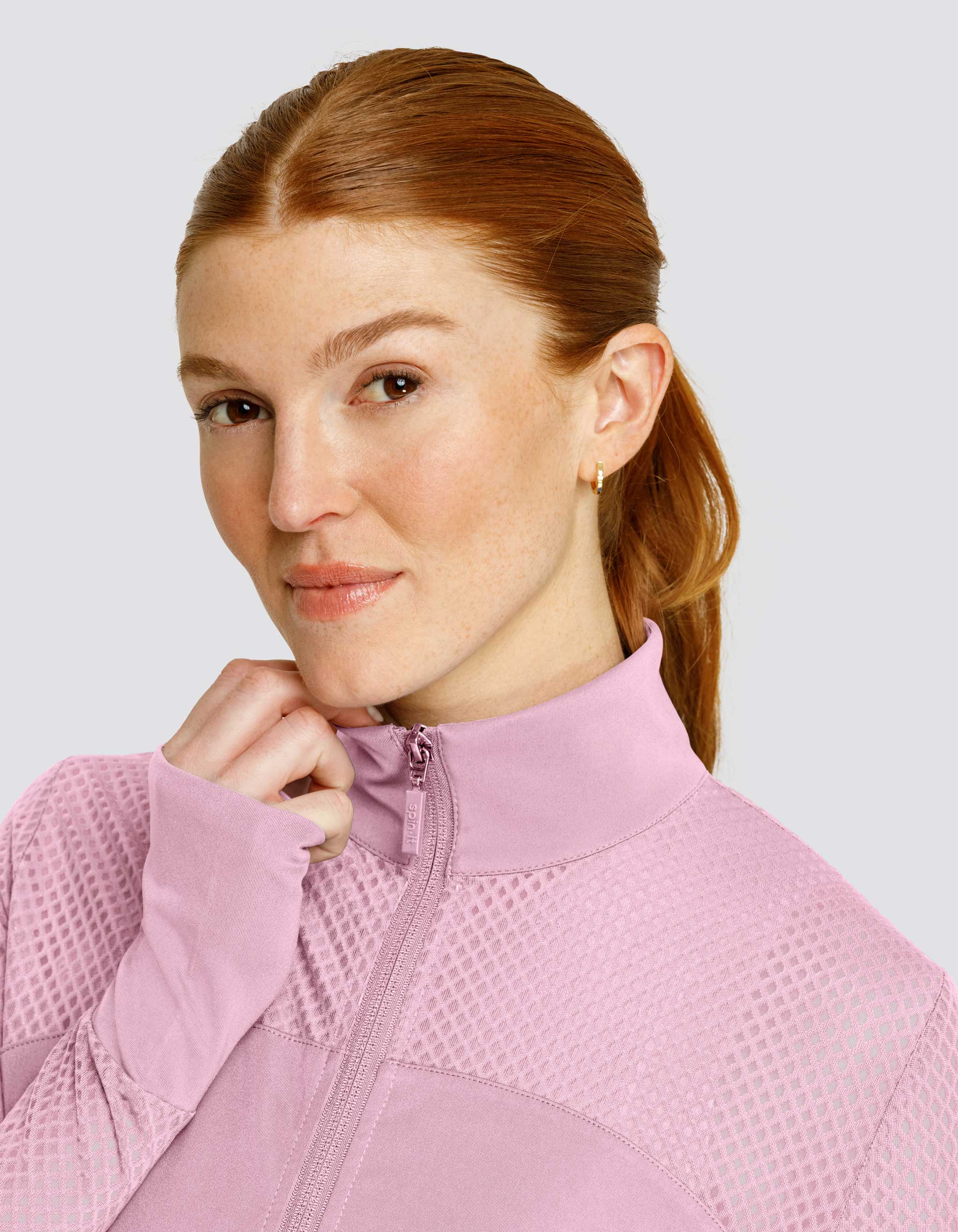 CARYN ZIP FRONT JACKET - LAVENDER MIST