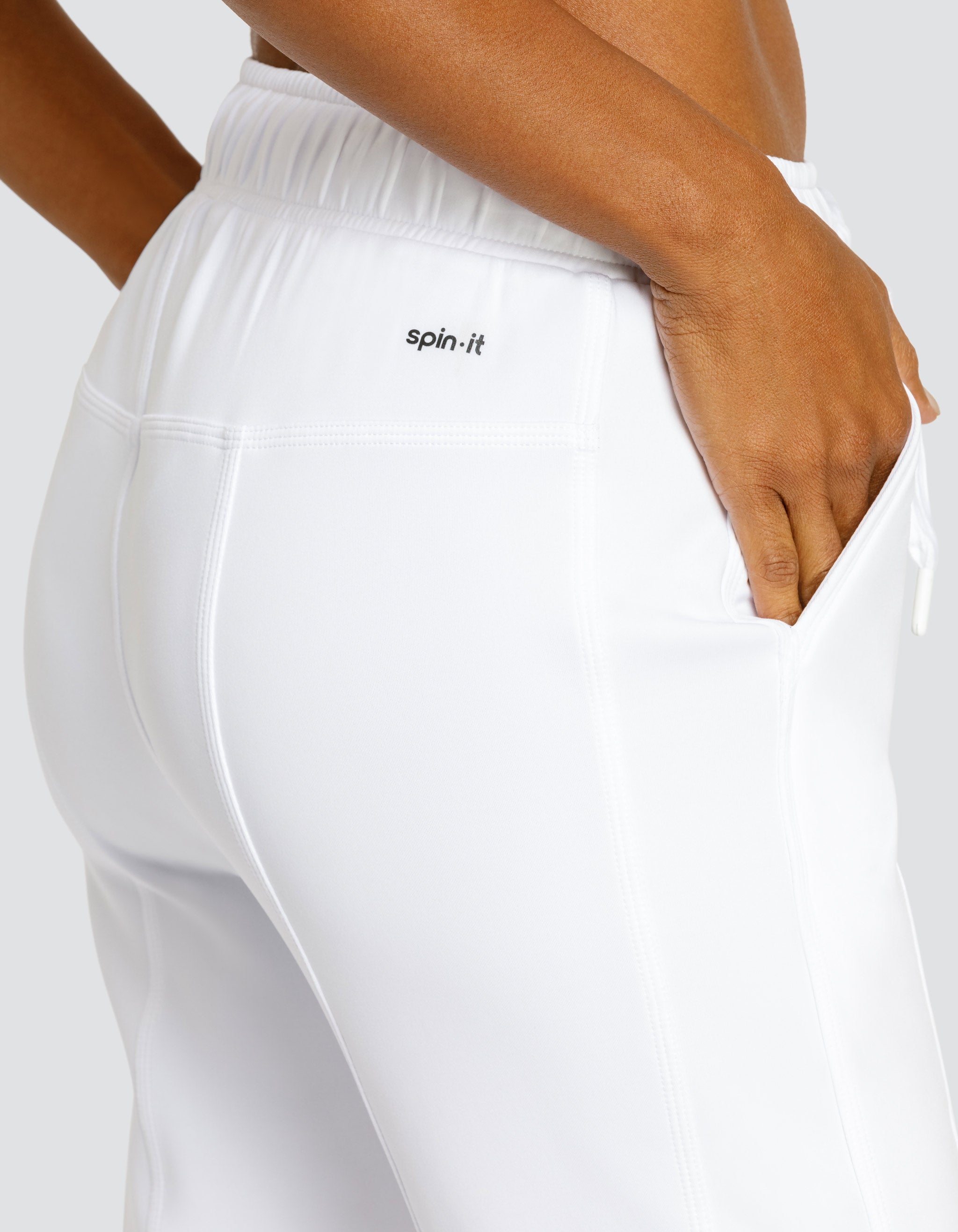 BERRI MID-RISE JOGGER - CHALK WHITE