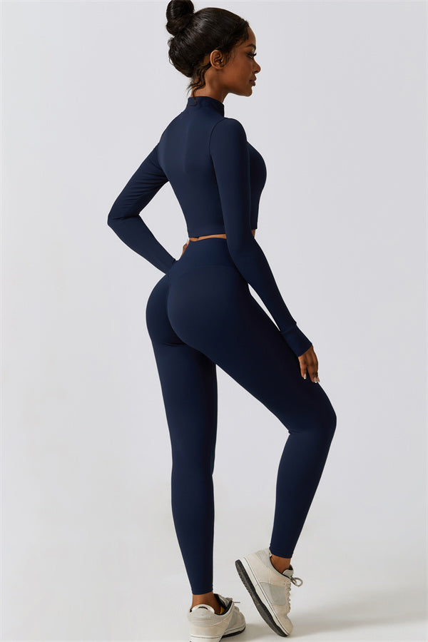 Juno Star Jacket Sports Bra Leggings 3-Piece Set