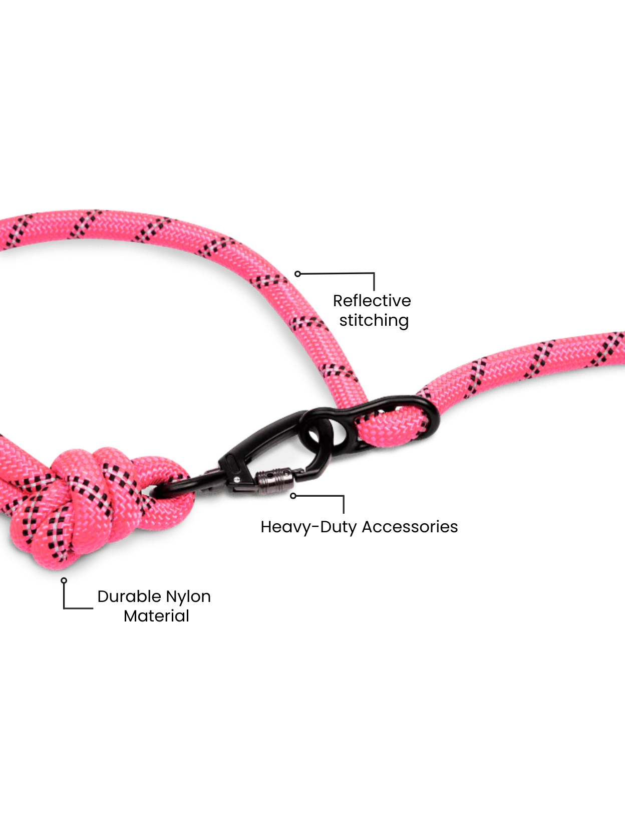 Neon Pink Runners Hands Free Dog Leash