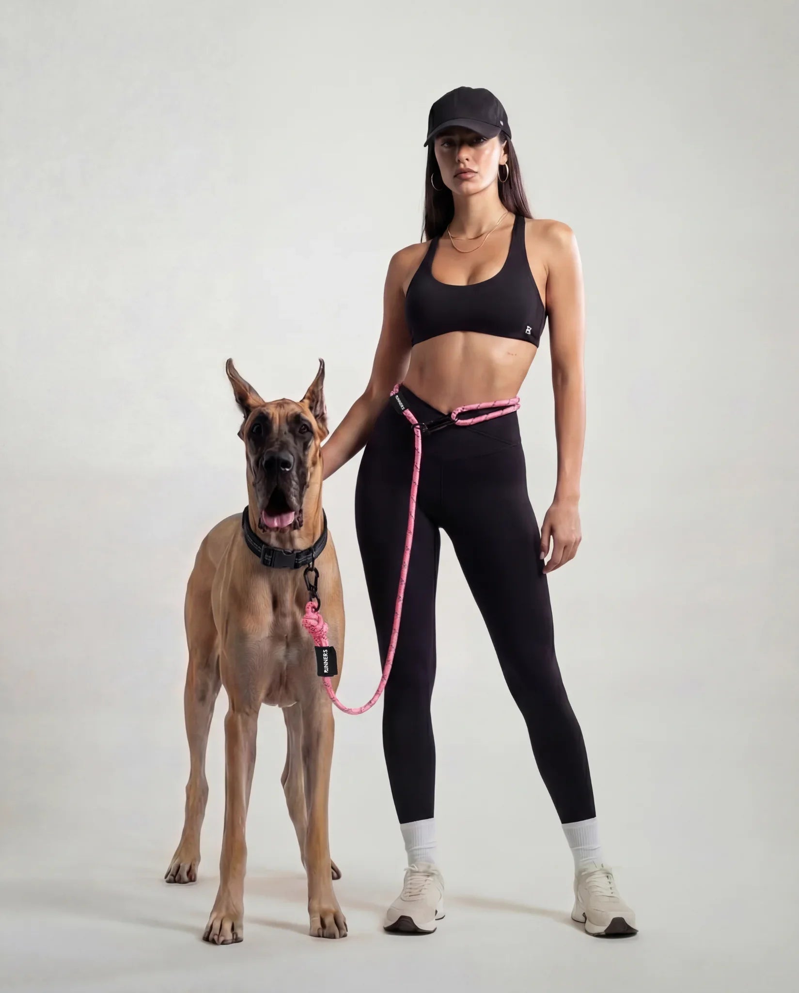 Neon Pink Runners Hands Free Dog Leash
