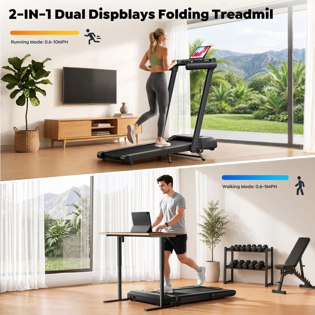 Toputure TP5 Foldable Treadmill with 12% Incline