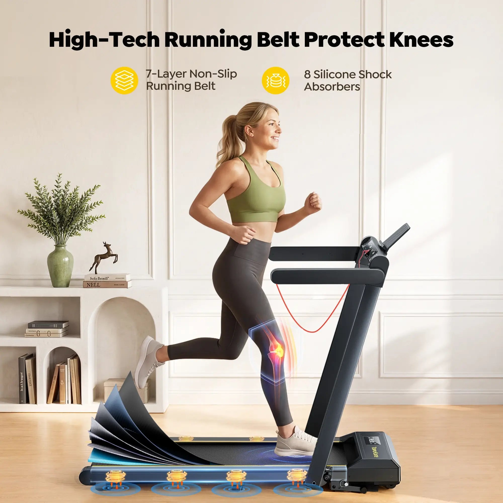 Toputure TP5 Foldable Treadmill with 12% Incline