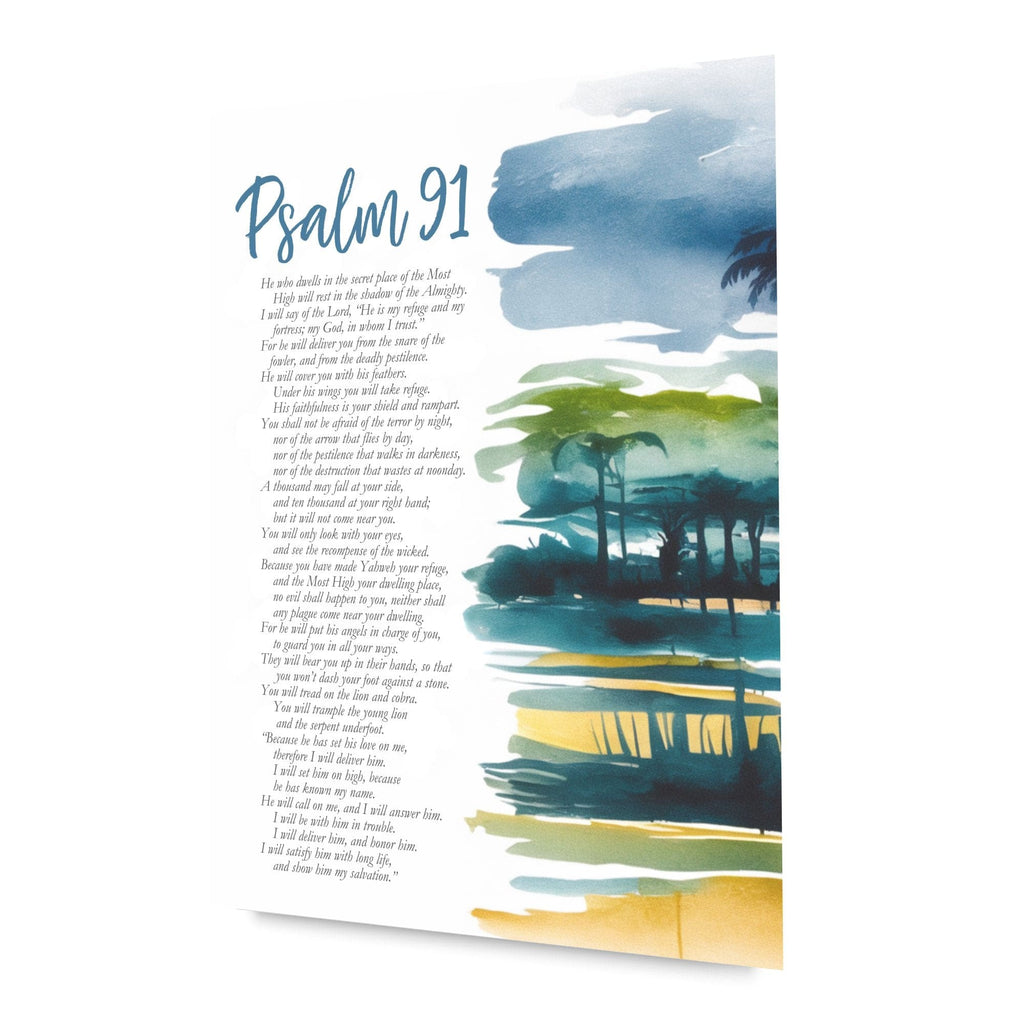 Wall Decor Giclee Poster Art Print - Psalm 91 Inspiration